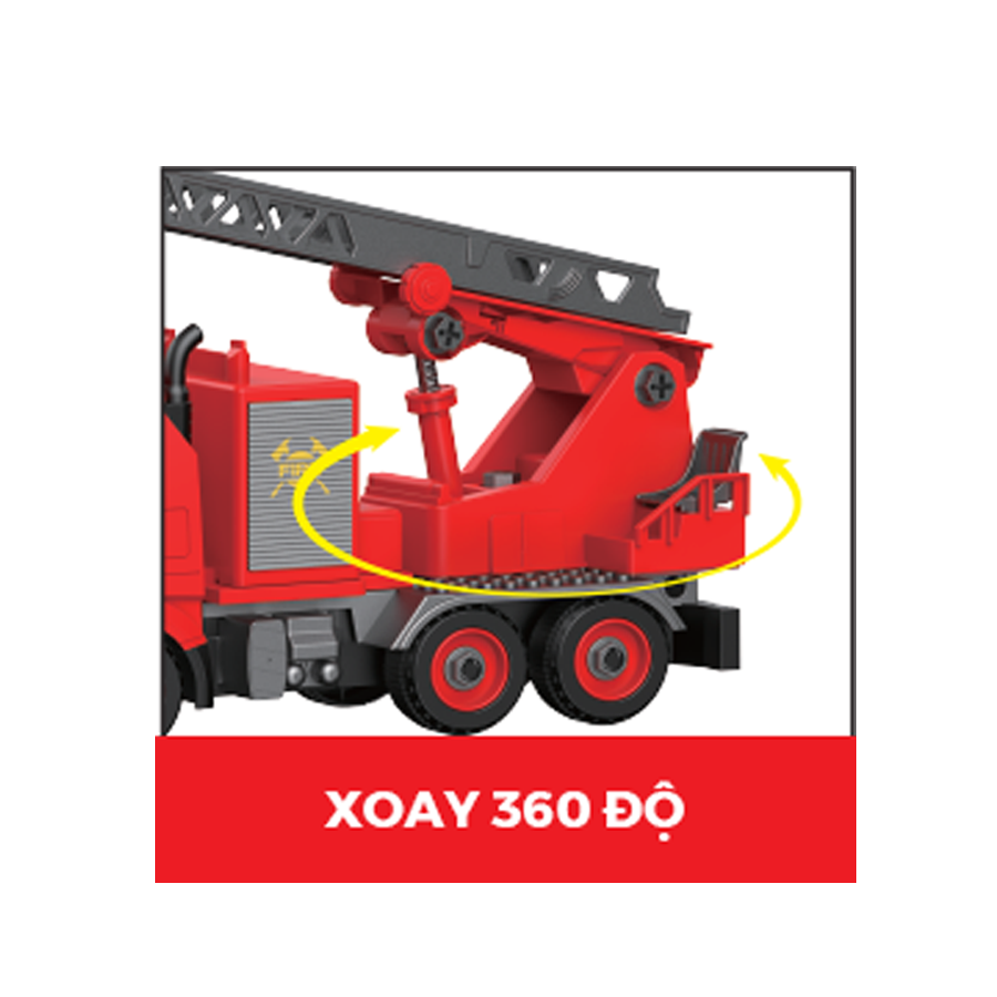 Đồ Chơi Lắp Ráp Diy 2 Trong 1 Xe Cứu Hỏa Có Đèn Và Âm Thanh VECTO VT9087
