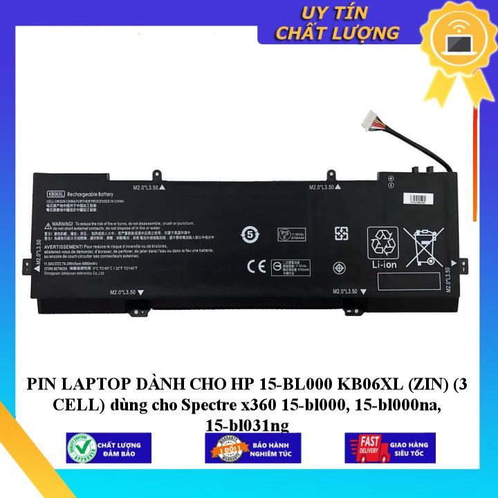 PIN dùng cho LAPTOP HP 15-BL000 KB06XL dùng cho Spectre x360 15-bl000, 15-bl000na, 15-bl031ng - Hàng Nhập Khẩu New Seal