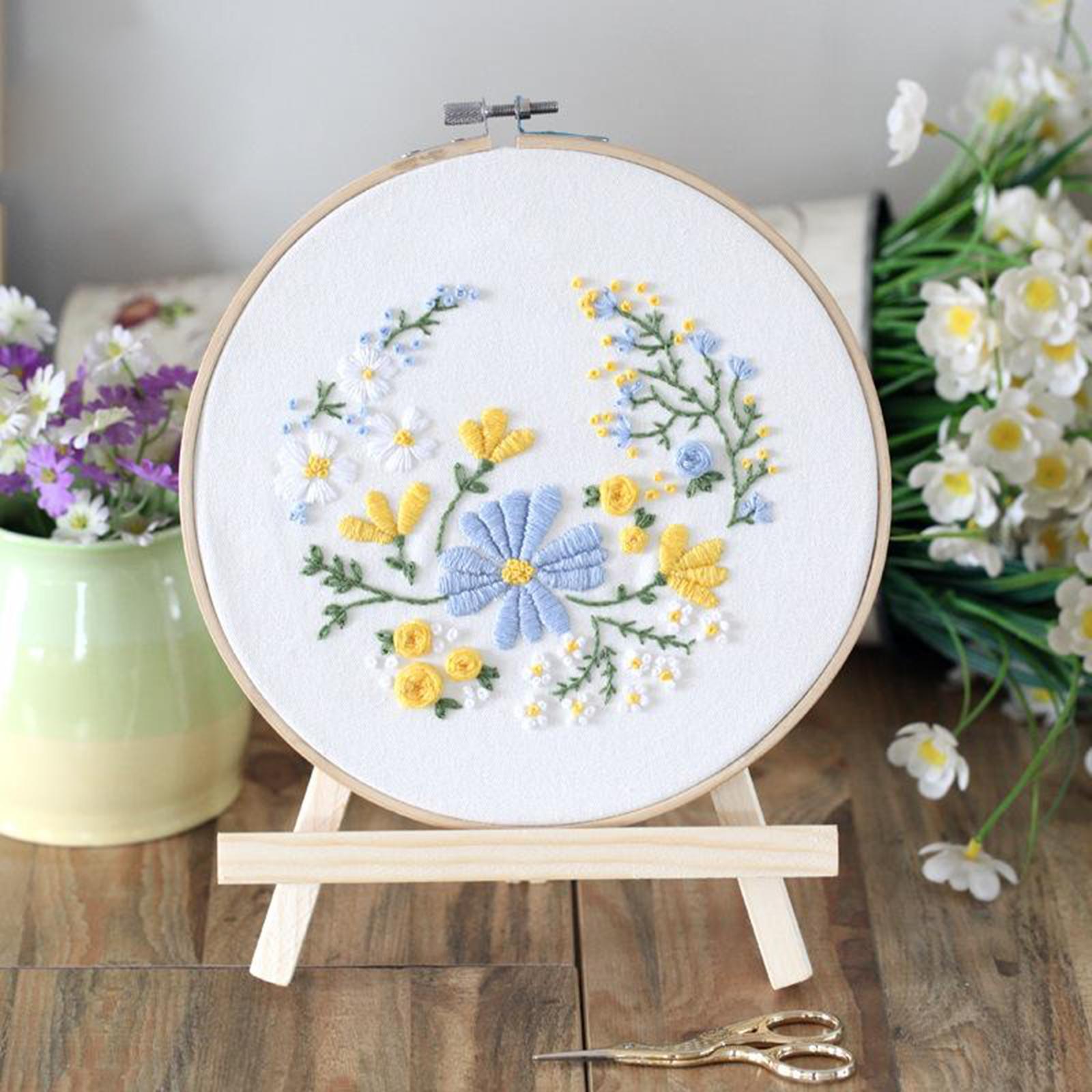 Full Range of Embroidery Starter Kits Cross Stitch Kit for Adult Flower1