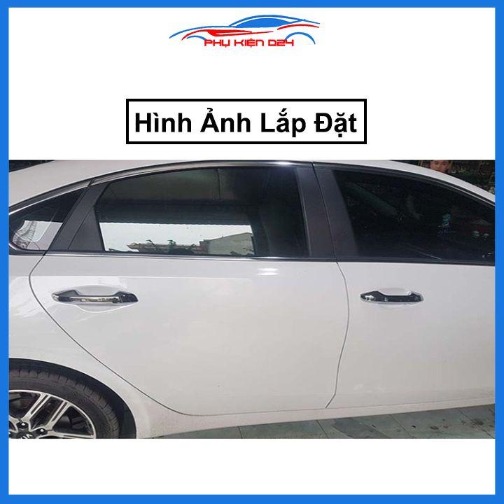 Bộ nẹp viền chân kính cong kính Kia Cerato 2019-2021 Inox sáng bóng chuẩn form xe