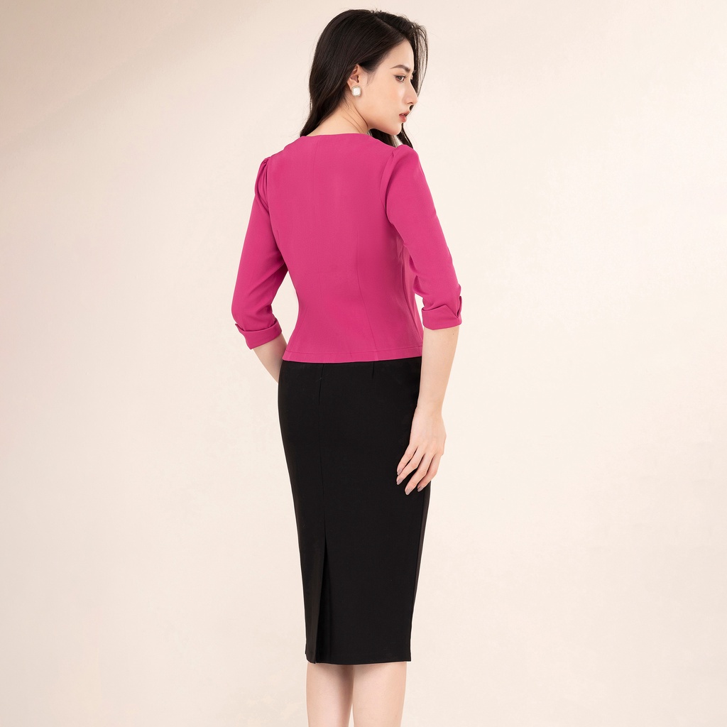 Chân Váy Bút Chì Công Cúc UK Fashion Thiết Kế Dáng Dài Sang Trọng, Chất Liệu Vải Co Giãn Và Mềm Mịn NKCV2209002