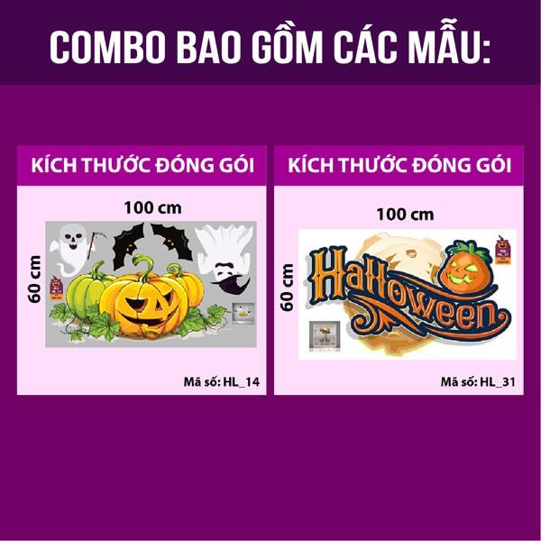 DECAL TRANG TRÍ HALLOWEEN COMBO SỐ 16