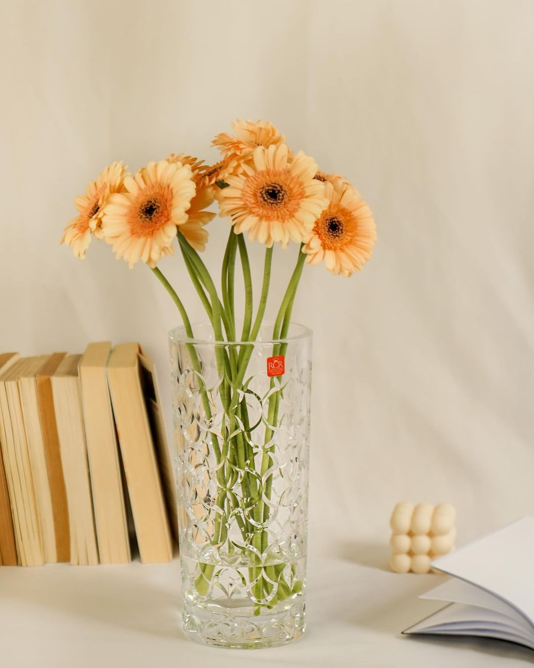 Bình Hoa  Thuỷ Tinh Pha Lê Ý RCR - Arabesque Vase 28 cm
