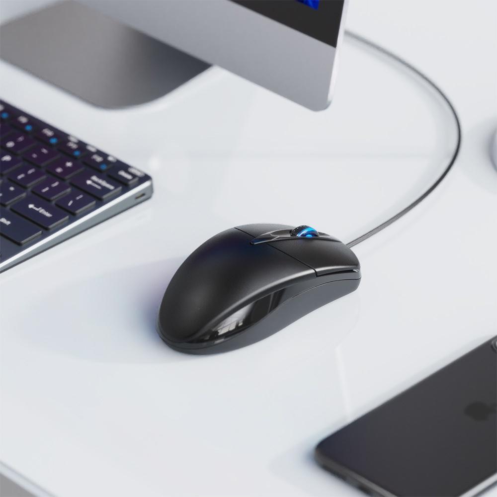 Chuột quang chơi game SGALAS có dây cổng USB đèn led cho máy tính
