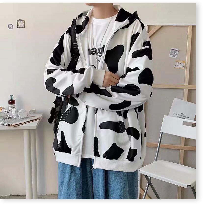 Hình ảnh Áo khoác hoodie nam có mũ phối loang màu BÒ SỮA phong cách tuyệt đẹp sang trọng hót trend