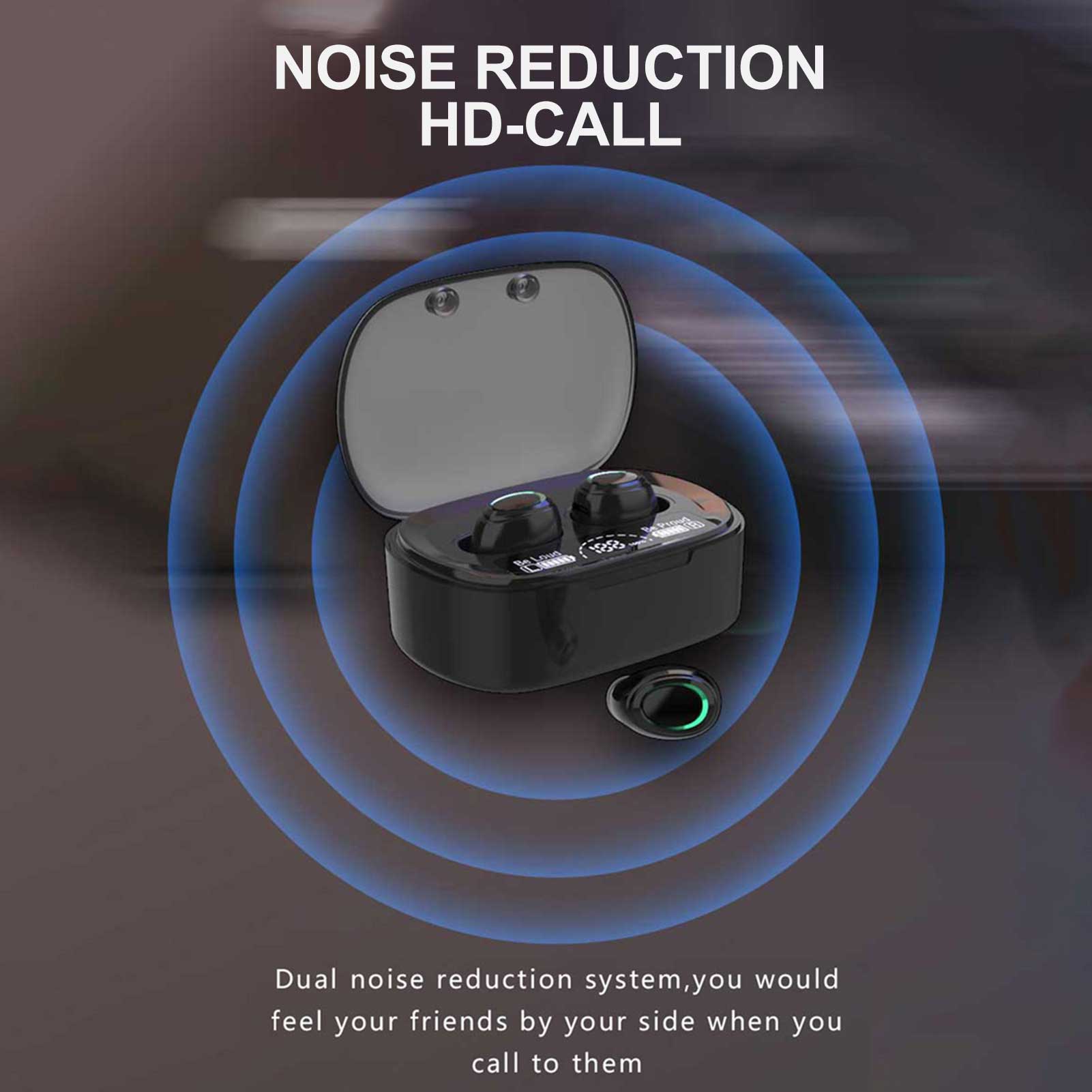 Tai Nghe Không Dây MD06 BT5.1 Chống Sốc Giảm Tiếng Ồn Màn Hình Kỹ Thuật Số Chống Nước IPX3
