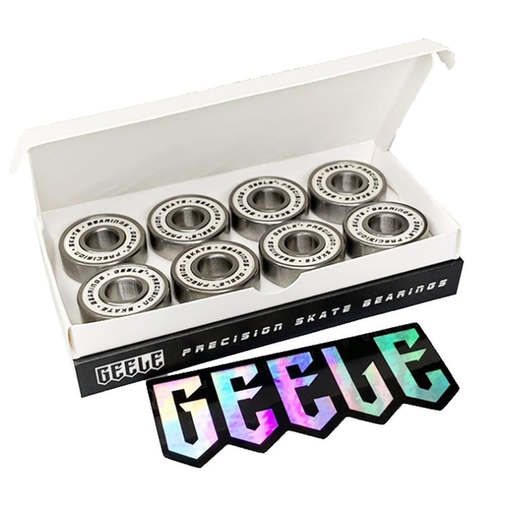 Skateboard Bearings with Nuts for Longboards Inline Skates Spinners