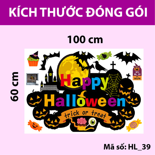 DECAL TRANG TRÍ HALLOWEEN COMBO SỐ 5