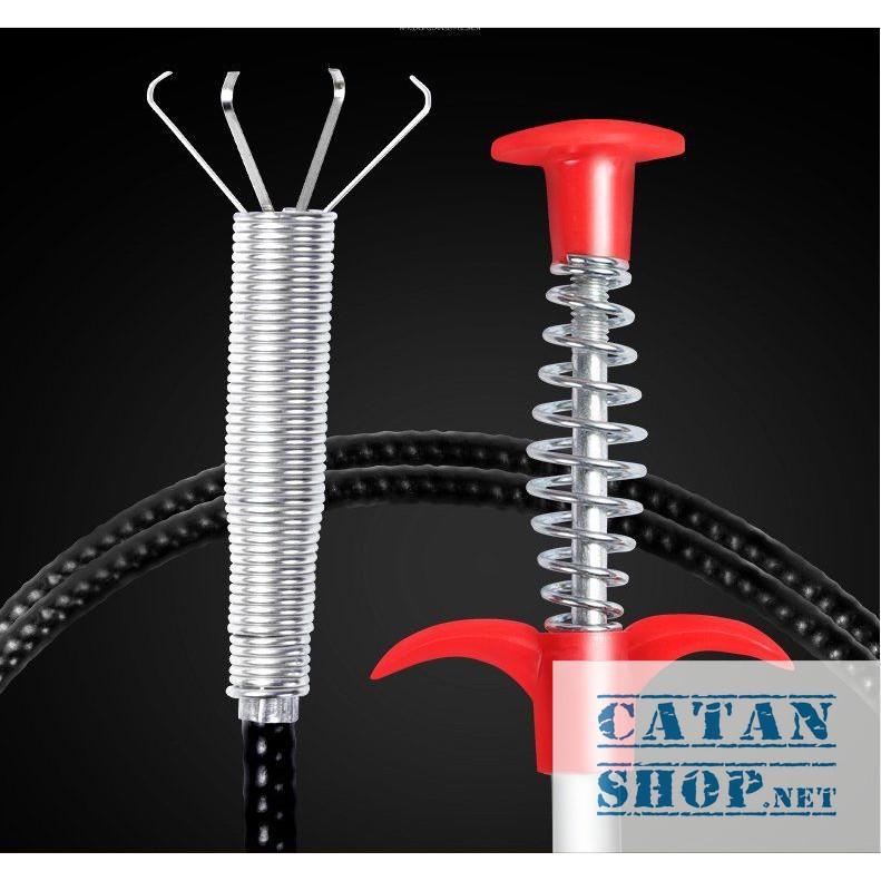 Dây thông cống, dây lấy rác ngăn nghẹt cống, dụng cụ thông cống móc rác lò xò đa năng GD385-DTCong