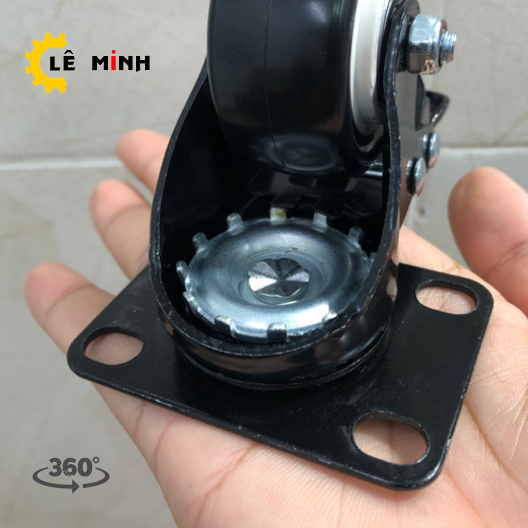 Bộ 4 Bánh Xe Đẩy Hàng  Nhựa PP Loại Tốt - 4cm, 5cm - Có khóa Chống Trượt