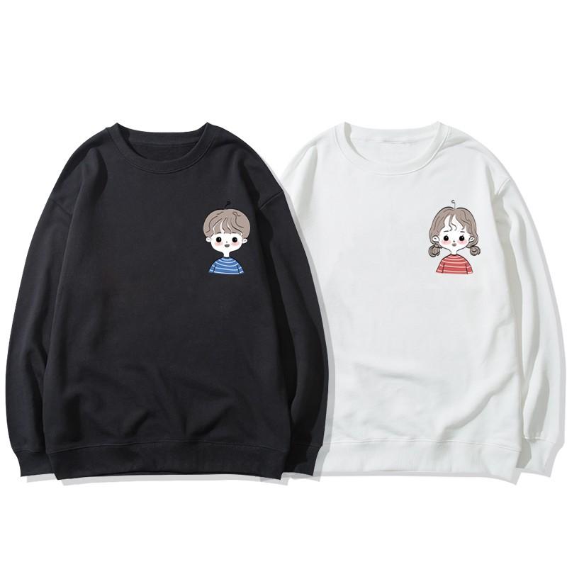 Áo Đôi Sweater Chàng trai cô gái phong cách Ulzzang Hàn Quốc tay dài họa tiết in hình cá tính CoolZ CZ689