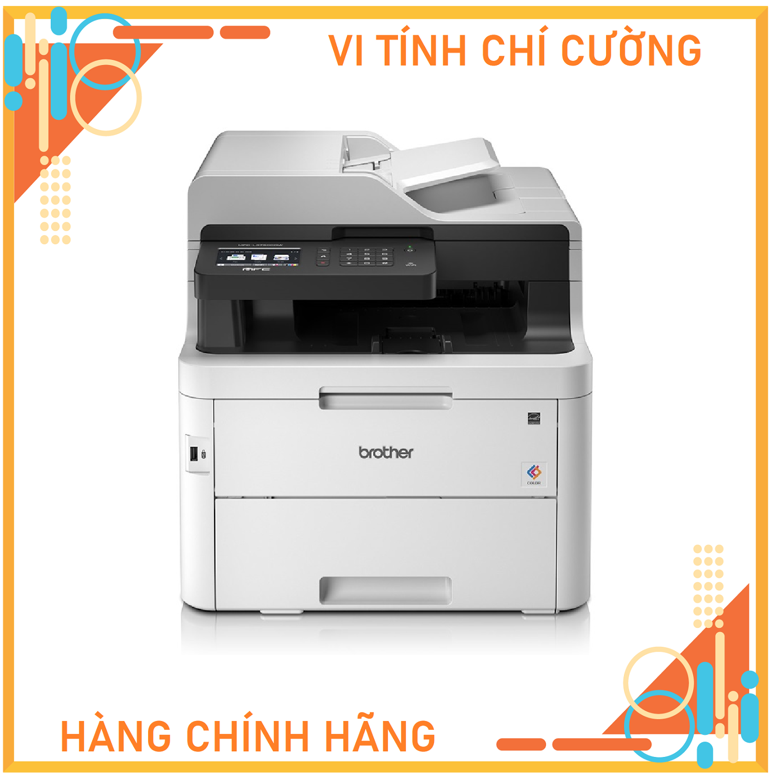 Máy in Laser màu đa chức năng Brother MFC-L3750CDW ( In/Scan/Copy/Fax/Wifi ) - Hàng Chính Hãng