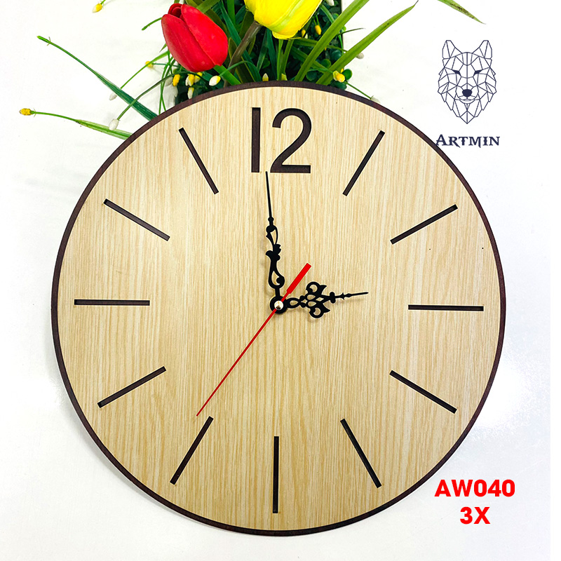 AW040 - Đồng Hồ Gỗ Decor Trang Trí – Đồng Hồ Treo Tường Đẹp 2023