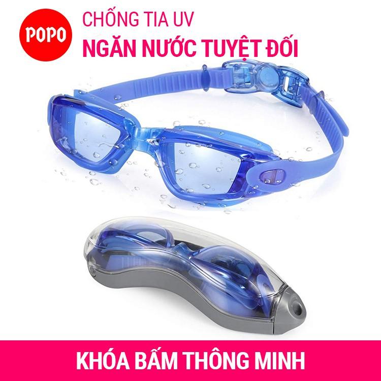 Kính bơi người lớn POPO 2360 với mắt kính trong chống tia UV mắt kiếng bơi hạn chế sương mờ chống hấp hơi