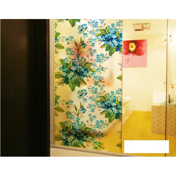 Decal dán kính cao cấp - Hoa Chùm Xanh