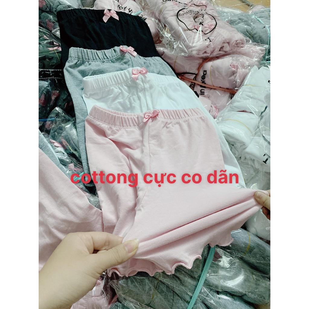 Quần Đùi Cho Bé , Quần Legging Bé Gái Chất Cotton Siêu Mềm Mịn Thoáng Mát