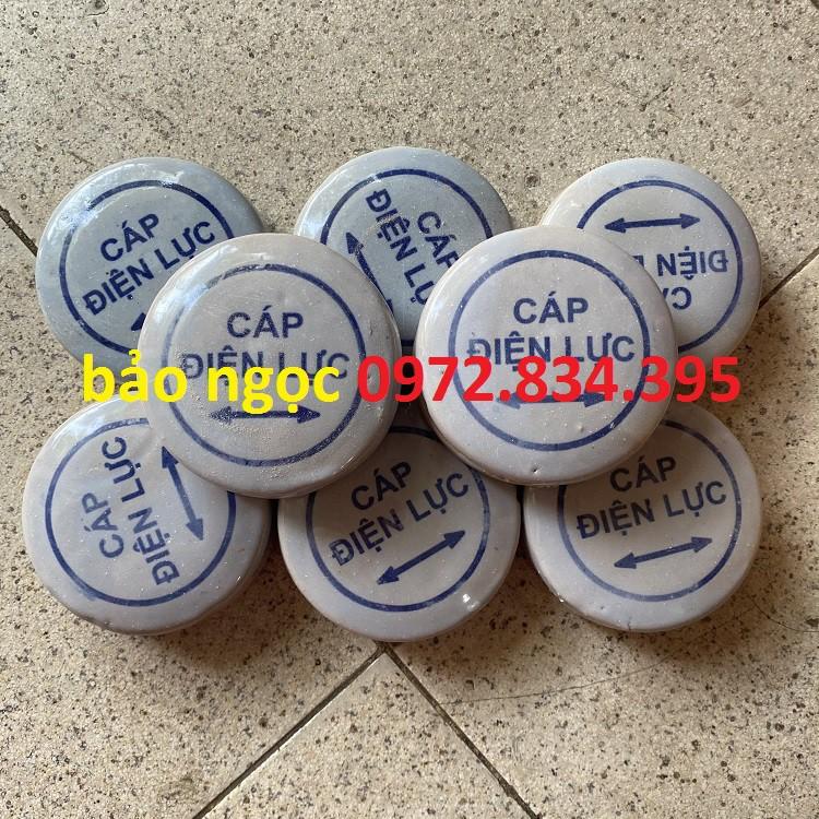 mốc sứ báo cáp,mốc sứ cảnh báo cáp điện lực,mốc sứ cáp điện ngầm