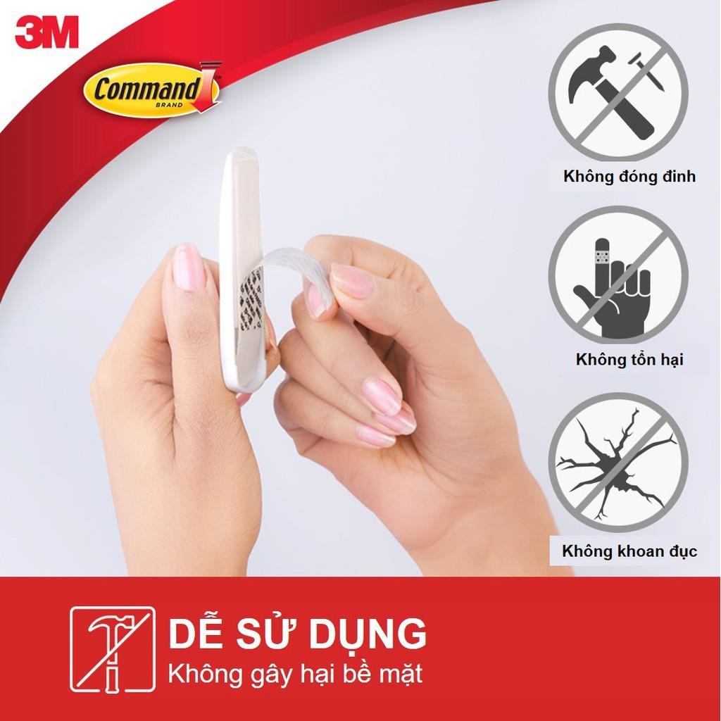 Combo 2/4/6 Vỉ Móc dán tường Command 3M 17001 siêu dính, không bong tróc, chịu lực 1.3kg - Vỉ 2 cái