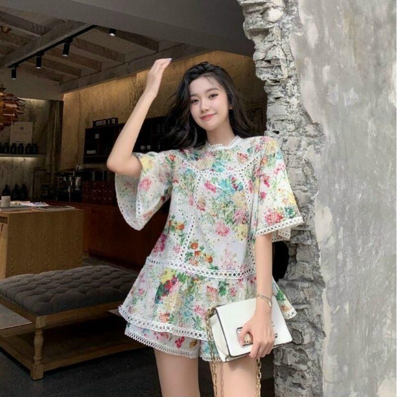 SÉT BỘ SHORT XÔ REN HOA