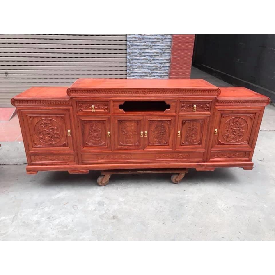 Kệ tivi mõ gỗ hương đá