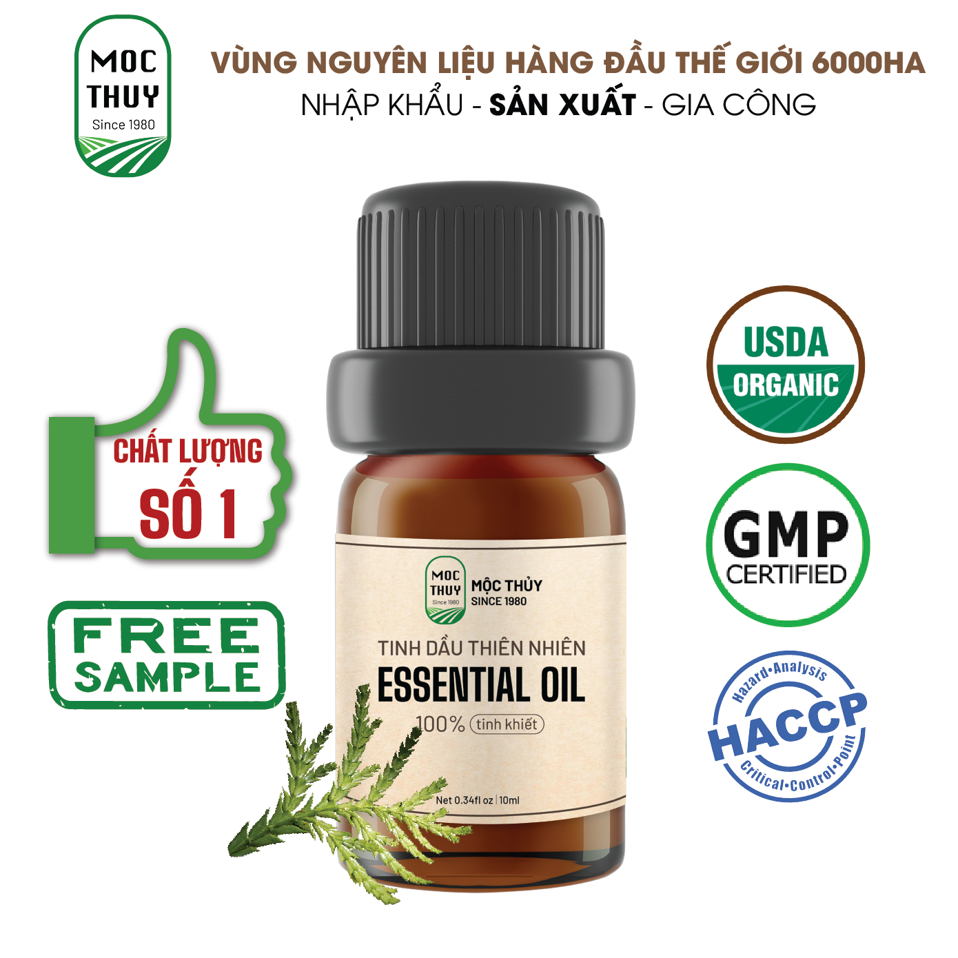 Tinh dầu thiên nhiên Pơmu Mộc Thủy - Hinoki Essential Oil - Đạt chuẩn chất lượng kiểm định