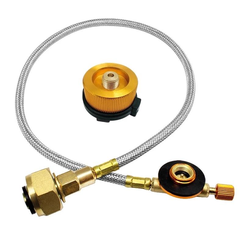 Outdoor Camping Stove Gas Stove Valve Connecting Pipe Set Hiking Portable Valve Connecting Pipe Safe and Easy To Control