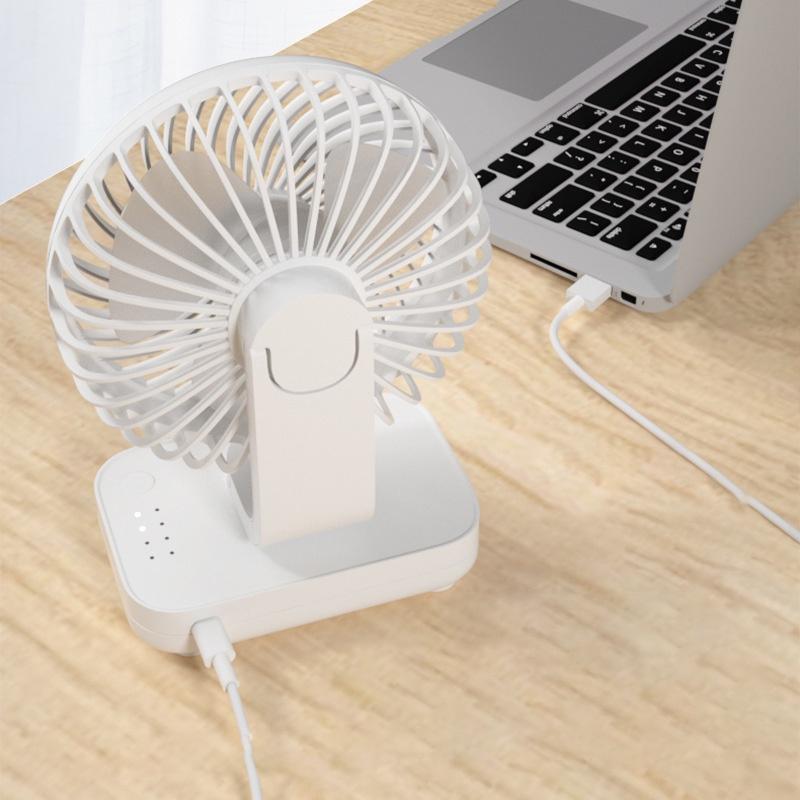 JIASHI Quạt Mini Để Bàn 4000mAh Sạc USB Không Gây Tiếng Ồn Tiện Dụng Cho Gia Đình / Văn Phòng Hàng nhập khẩu