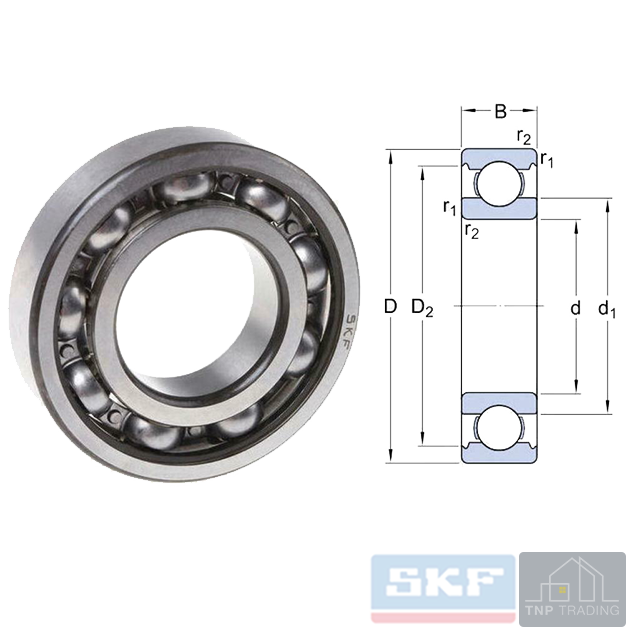 Vòng bi bạc đạn SKF 6201/c3