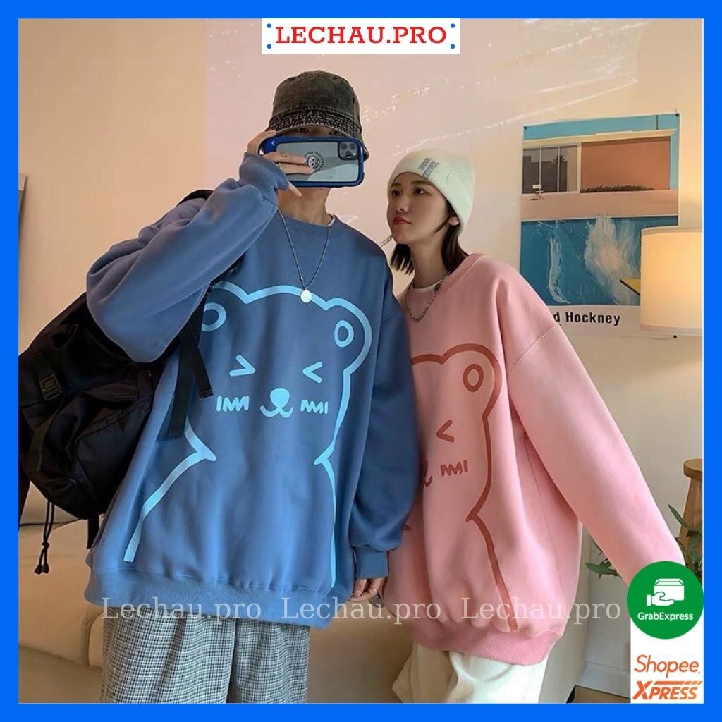 Áo sweater unisex form rộng ulzzang hottrend BEAR street style nam nữ chất nỉ ngoại mềm mỉn xịn rẻ đẹp