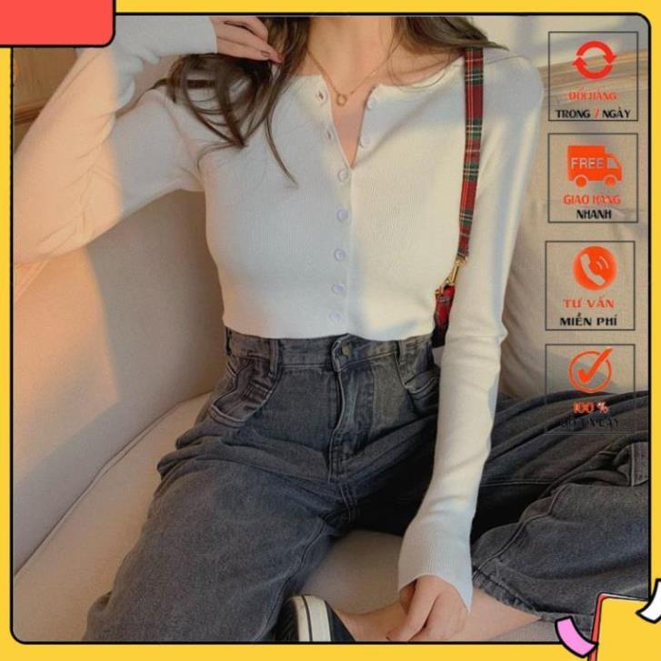 Áo Croptop Tay Dài MADELA phong cách Ulzzang có Tay Ngắn dáng ôm body, Croptop Nữ Tay D