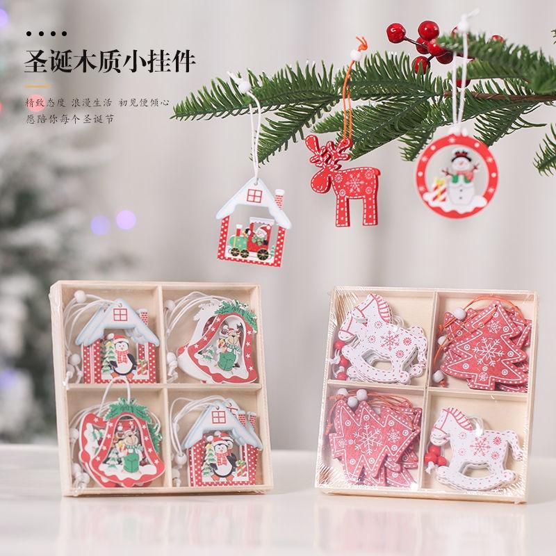 Bộ 12 thẻ gỗ trang trí cây thông Noel