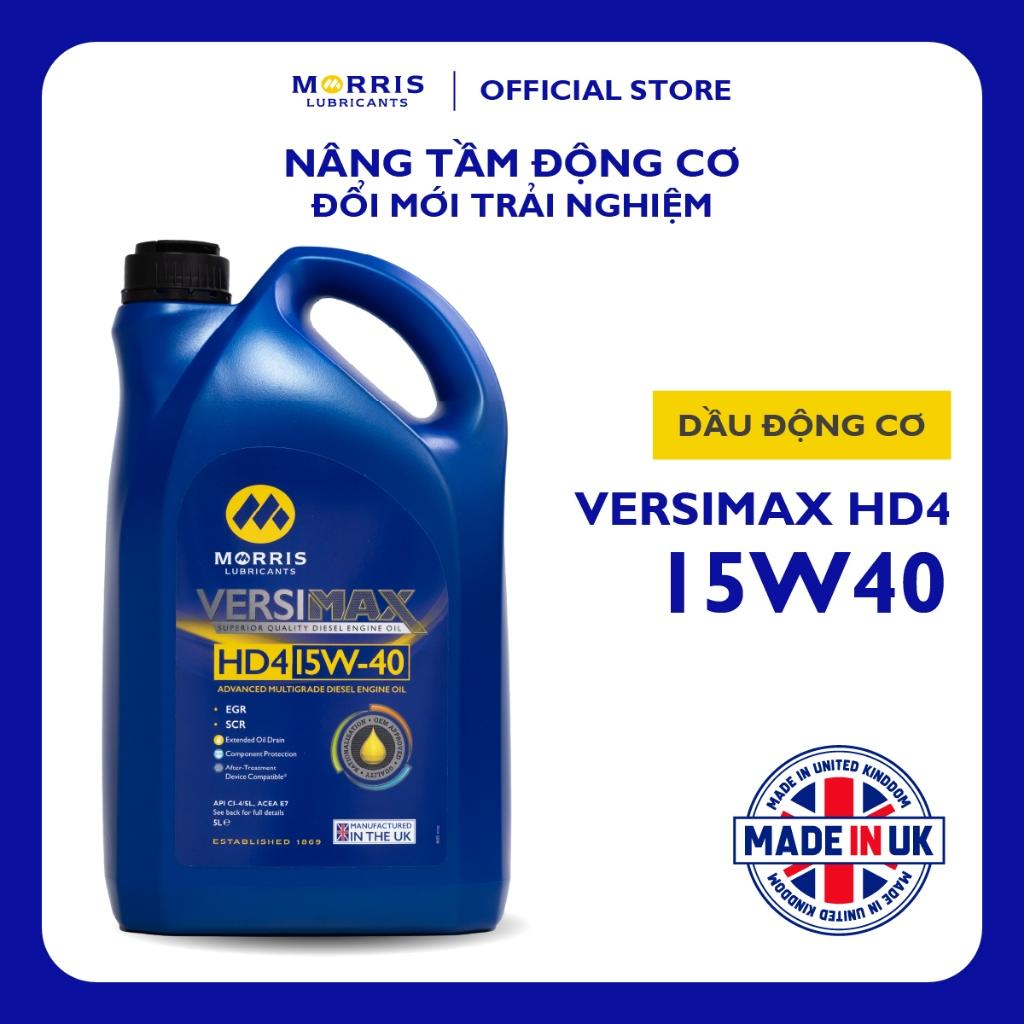 Dầu Nhớt Cao Cấp Cho Động Cơ Xăng và Diesel - Morris Lubricants Versimax HD4 15W-40 / Can 5L