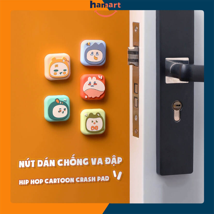 Nút Chống Va Đập Cửa Dán Bảo Vệ Tường Hamart Keo 3M Siêu Dính Chống Ồn Cao Cấp