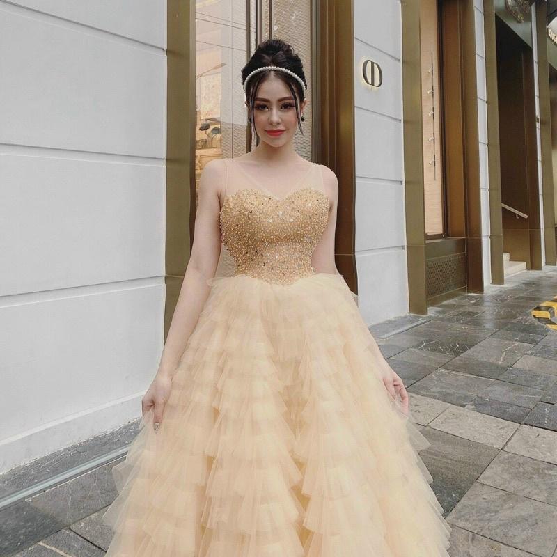 Đầm váy nữ xoè công chúa tầng cực xinh có 3 màu