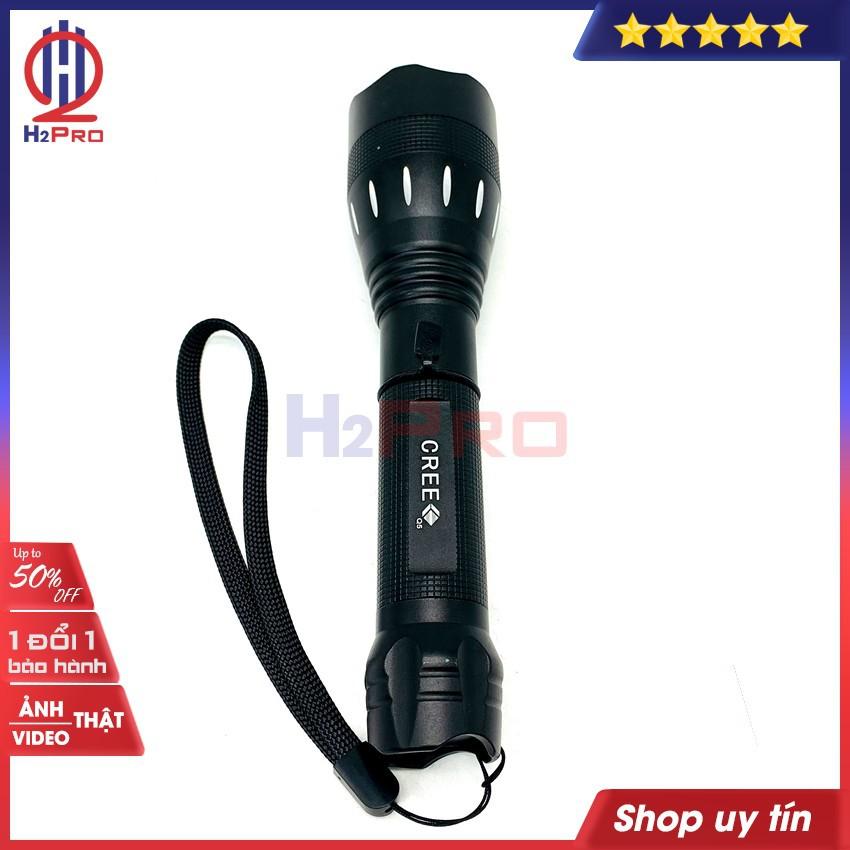 Đèn pin LED siêu sáng mini pin sạc UltraFire 8028 H2Pro LED CREE Q5 -cao cấp-chiếu xa 500m, 3 chế độ sáng-LED trắng