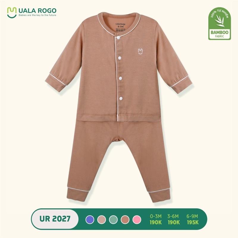 Bộ QA Dài Tay Sơ Sinh Màu Trơn Bamboo UalaRogo