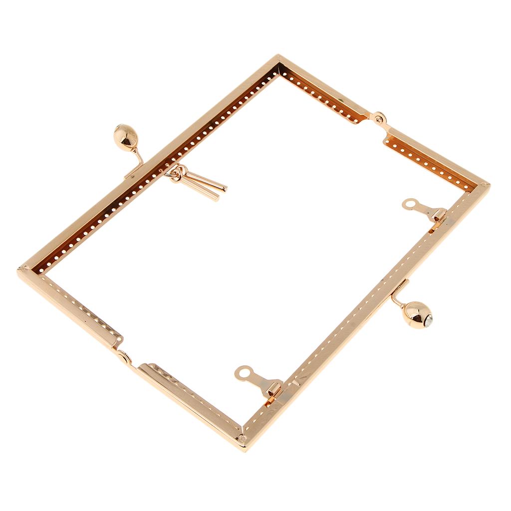 Vàng Tự Làm Ví Túi Xách Tay Cầm Đồng Tiền Túi Kim Loại Hôn Khóa Khóa Khung Hàng Thủ Công 20.5 Cm
