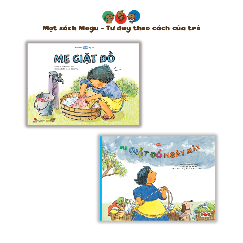 Sách Ehon Phát triển quan sát cho bé 3 đến 6 tuổi - Combo Mẹ Giặt Đồ