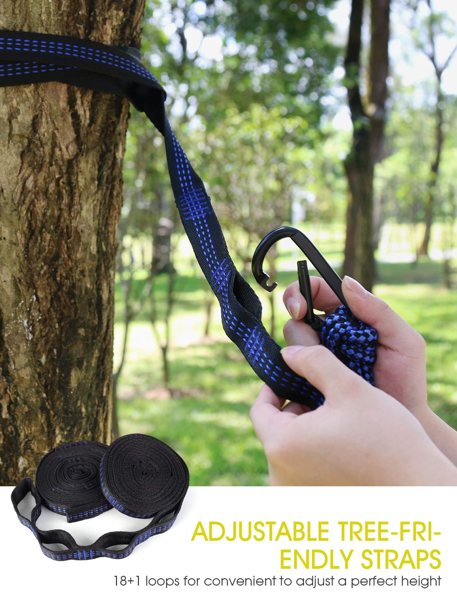 Siêu Nhẹ Cắm Trại Ngoài Trời Nylon Võng Ngủ Đầm Cây Giường Vườn Sân Sau Đồ Treo Đôi Võng Ghế Hangmat