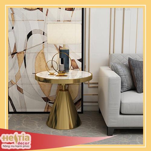 BÀN TRÀ MẠ VÀNG Bàn Trà Sofa Tròn Decor Phòng Khách