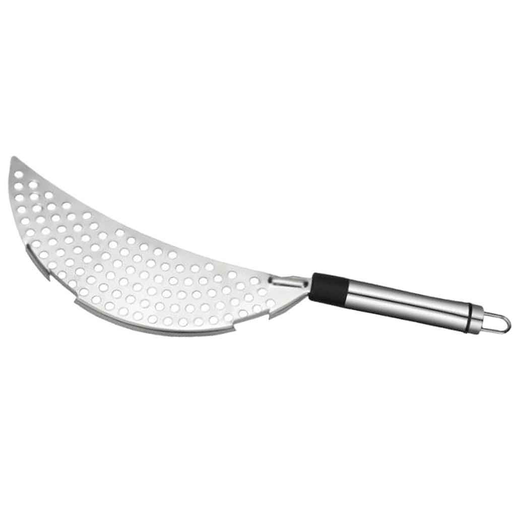 Kitchen Stainless Steel Half-Moon Pan Strainer Pot Drainer Pasta Strainer