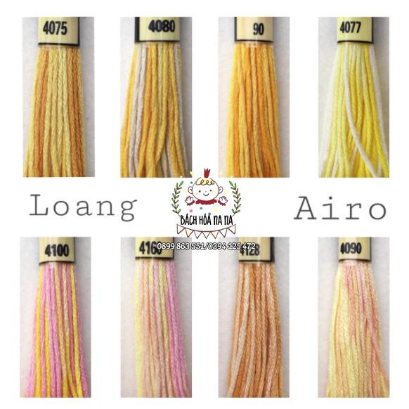 Tép lẻ Chỉ loang Airo đầy đủ 54 màu - Chỉ thêu Airo Cotton Variations - Thêu Tay / Trang Trí Handmade Bách hóa Na Na