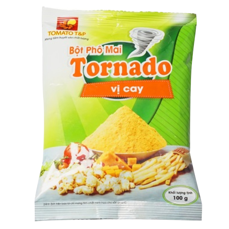 Bột Phô Mai Tornado Vị Cay Gói (100g / Gói) 