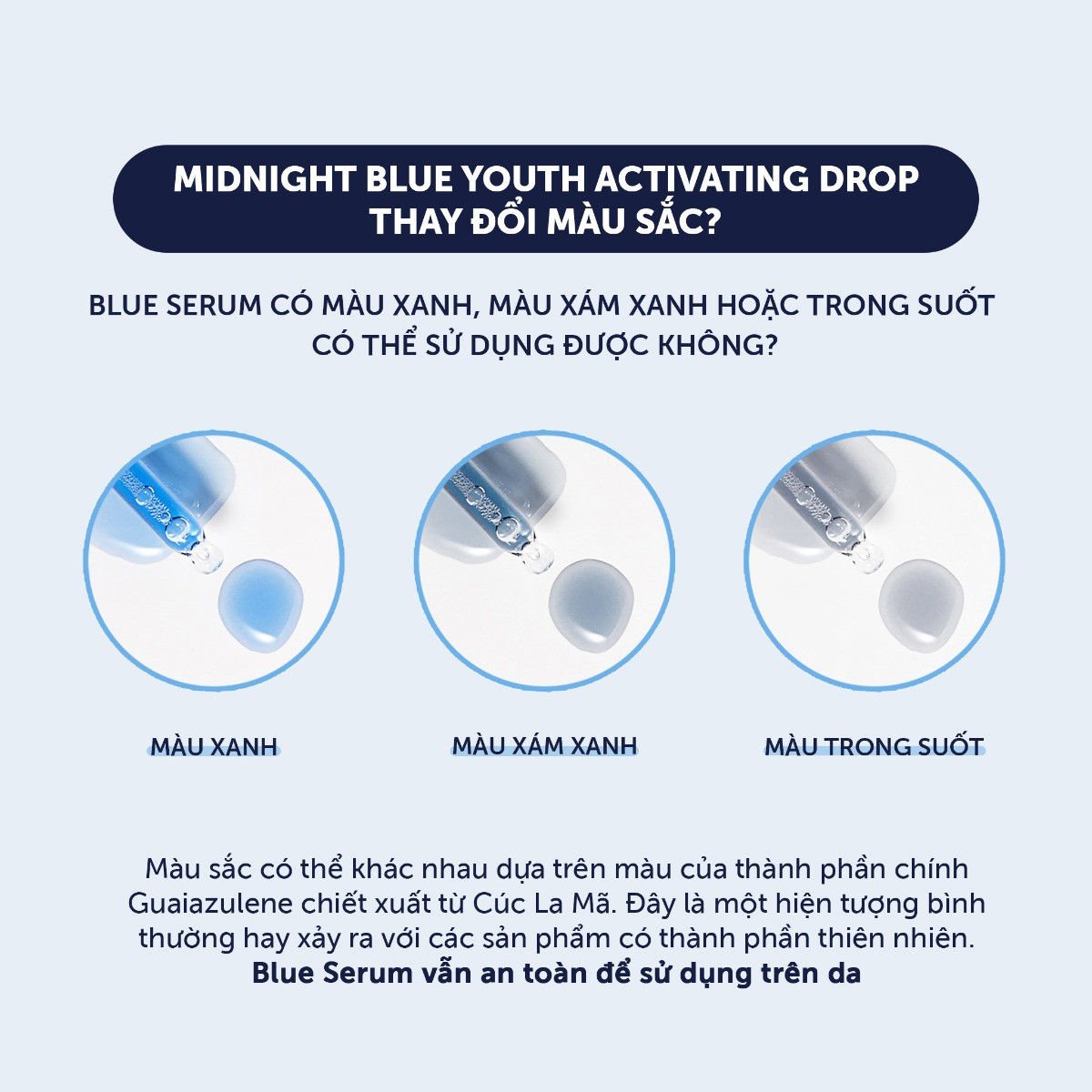 Combo Tinh Chất + Kem Dưỡng Ẩm, Làm Dịu Và Phục Hồi Da Ban Đêm Dear, Klairs Midnight Blue ( SR 20ml , Kem 30ml )