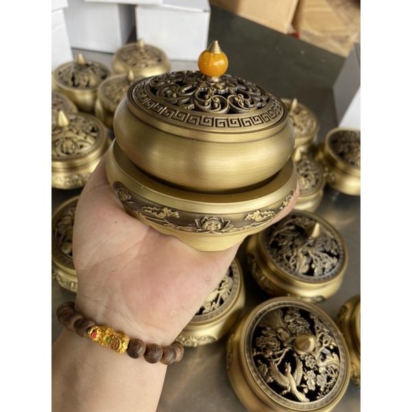 Bộ Lư xông trầm hương bằng đồng