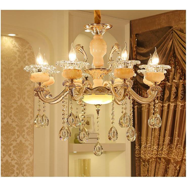 Đèn chùm trang trí nội thất RIAL sang trọng hiện đại - kèm bóng Led nến chuyên dụng