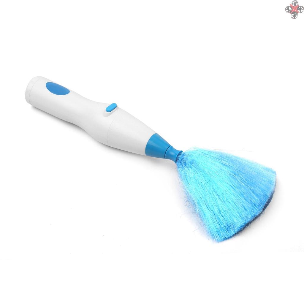 Handheld Battery Operated Electric Spin Duster Feather Duster Retractable Microfiber Cleaning Brush Hand Dust Duster Brush Dust Removal Tool with 2 Brush Head