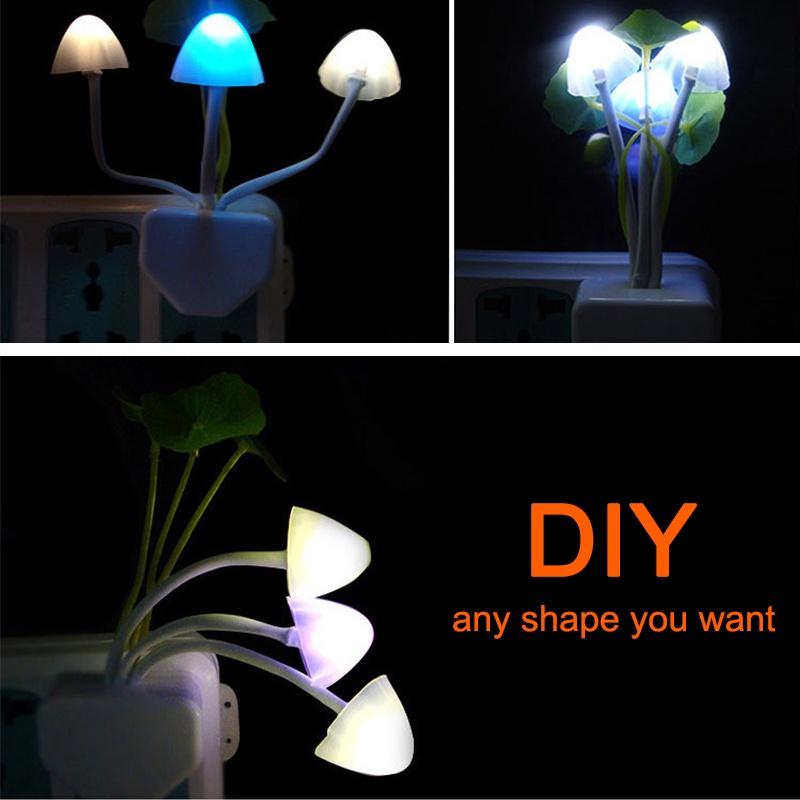 Đèn ngủ LED hình cây nấm/ lá sen 7 màu sắc thay đổi độc đáo trang trí phòng khách/ phòng ngủ