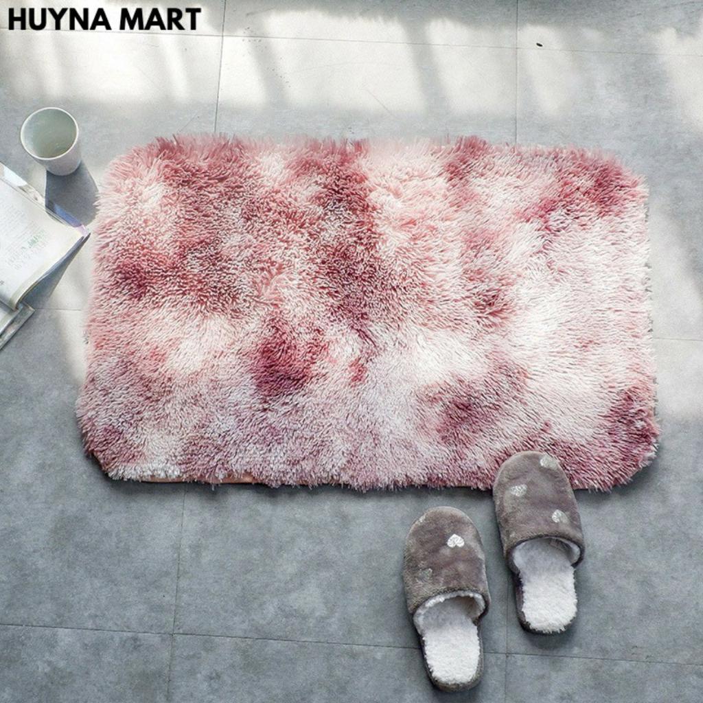 Thảm Lông Loang Chùi Chân Trang Trí Nhiều Màu Đẹp Kích Thước 40 x 60cm