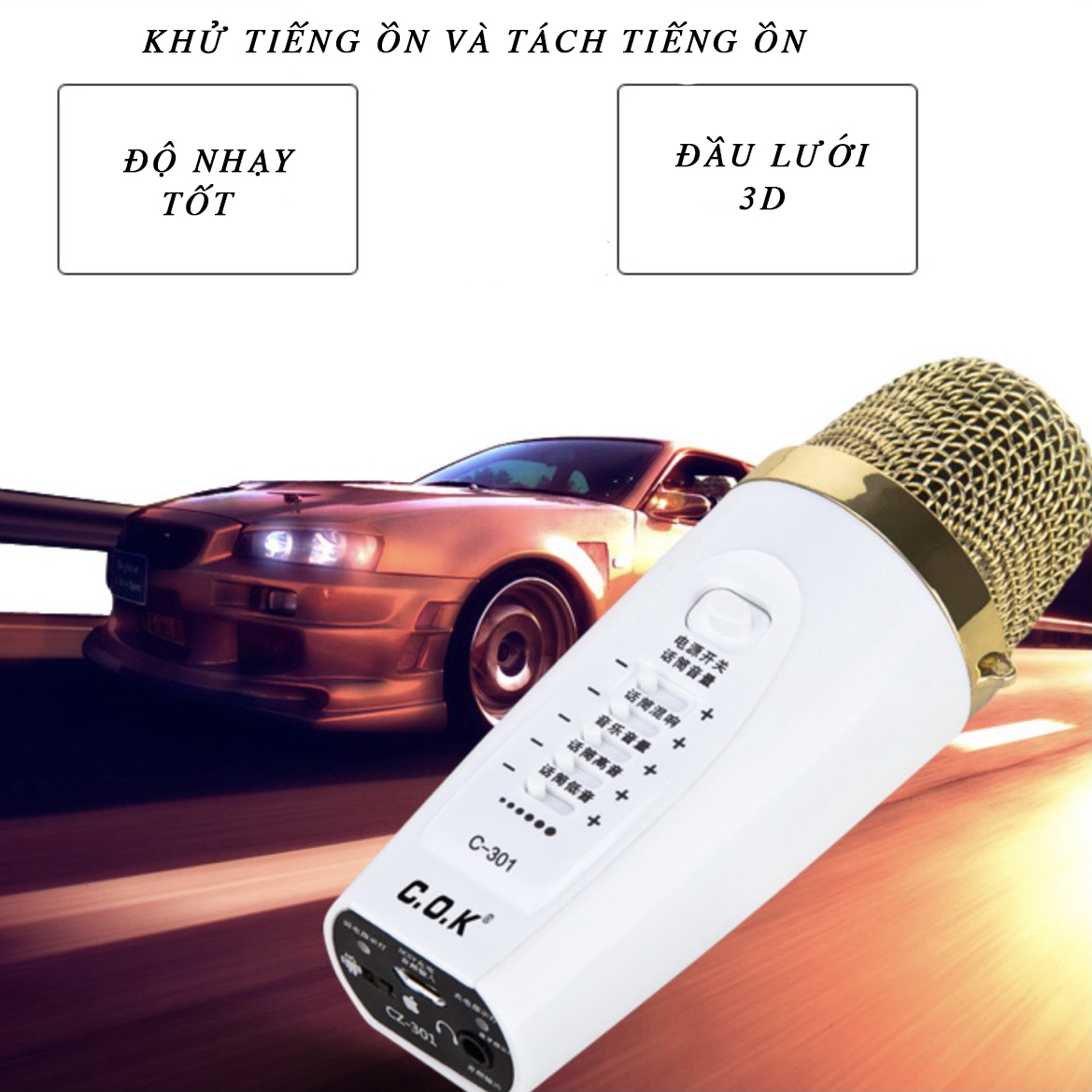 MICRO BLUETOOTH KARAOKE SỬ DỤNG CHO ĐIỆN THOẠI COK 301 - HÀNG CHÍNH HÃNG